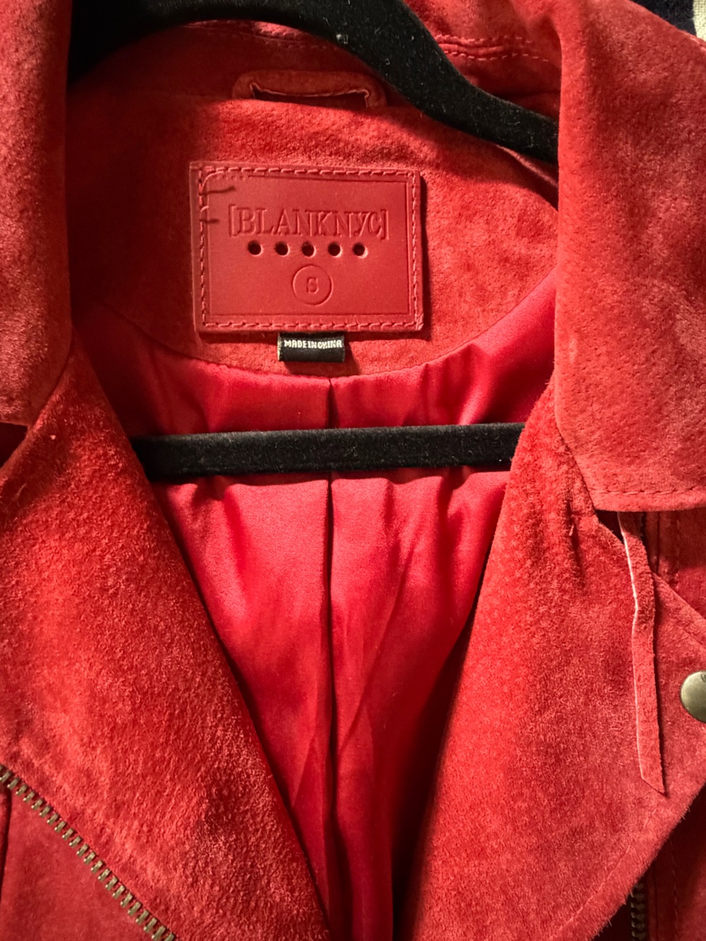 Blank NYC Suede Leather Fringe Moto Jacket - Picture 3 of 4